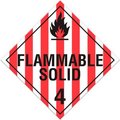 Top Tape And  Label. INCOM Class 4.1 Flammable Solids Tagboard Placard - 100/Pkg TA410TB